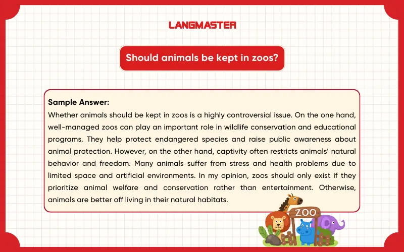Should animals be kept in zoos? IELTS Speaking Part 3