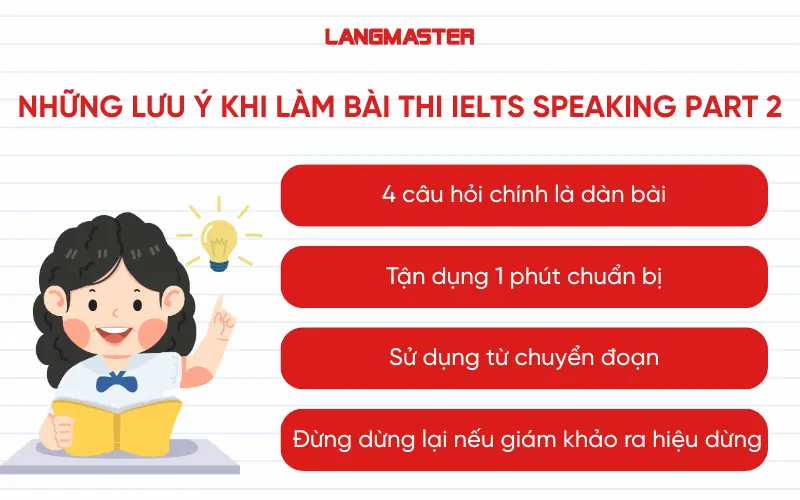 Những lưu ý khi làm bài thi IELTS Speaking Part 2