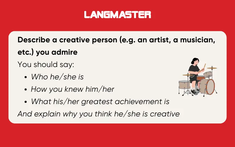 IELTS Speaking Part 2 Describe a creative person you admire