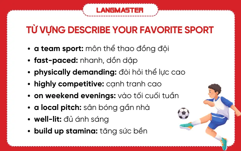 Từ vựng ghi điểm chủ đề Describe your favorite sport