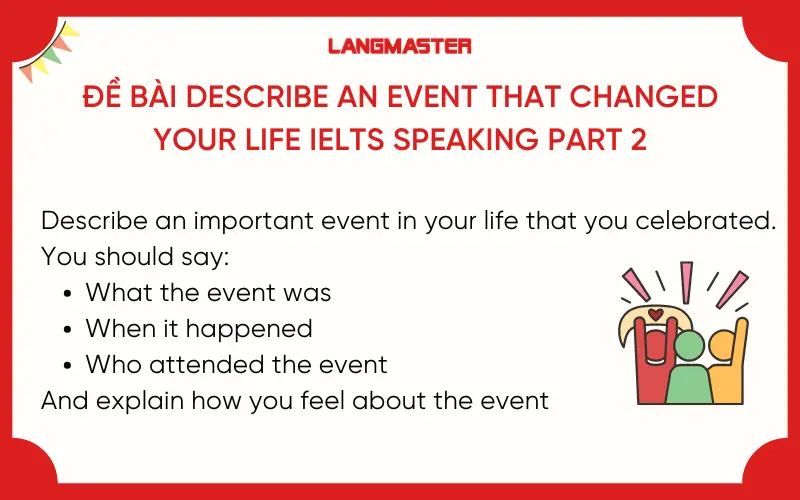 Đề bài Describe an event that changed your life
