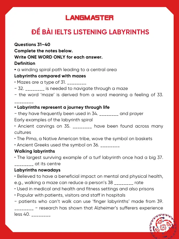 Đề bài IELTS Listening Cam 17 Test 1 Part 4