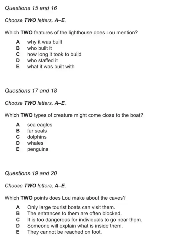 Đề bài IELTS Listening Cam 17 Test 1 Part 2