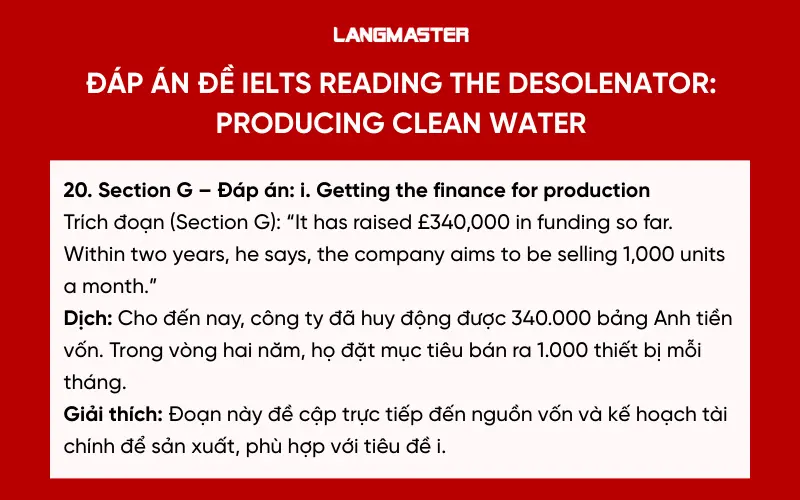 đáp án đề IELTS Reading The Desolenator: Producing Clean Water