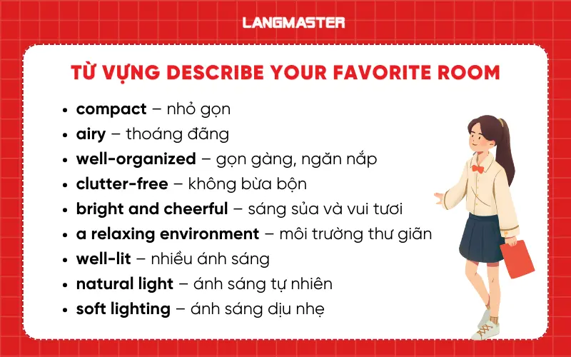 Từ vựng Describe your favorite room