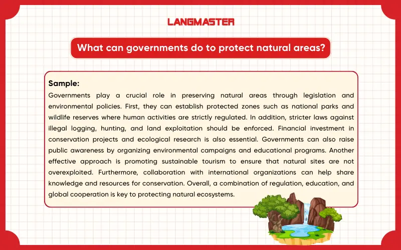 What can governments do to protect natural areas? IELTS Speaking Part 3