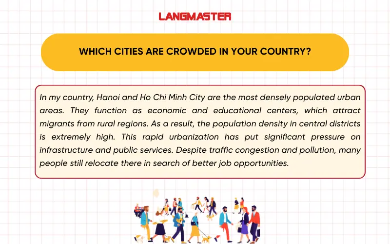 Which cities are crowded in your country? IELTS Speaking Part 3