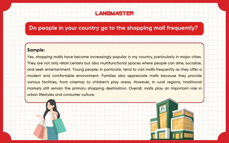 Do people in your country go to the shopping mall frequently? IELTS Speaking Part 3