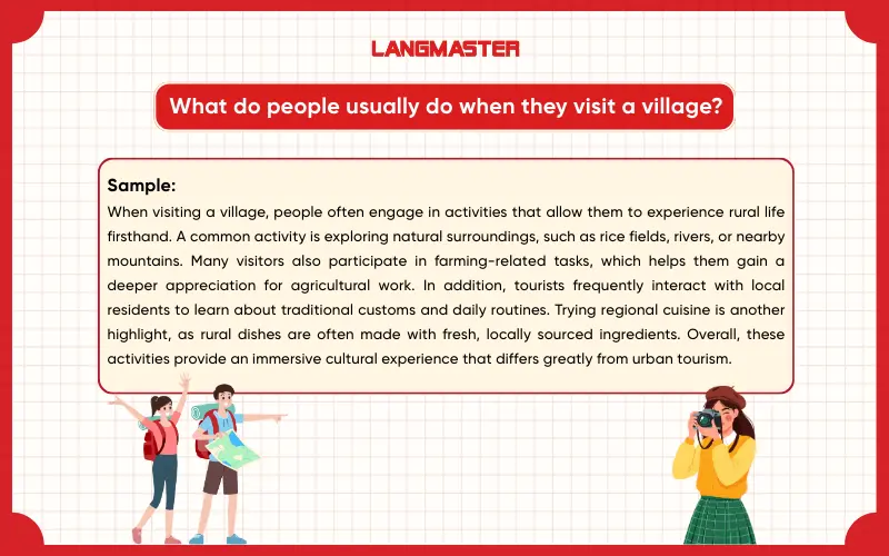 What do people usually do when they visit a village? IELTS Speaking Part 3