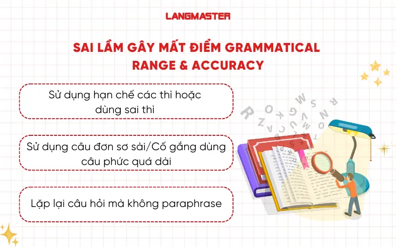 Sai lầm gây mất điểm Grammatical Range & Accuracy trong IELTS Speaking