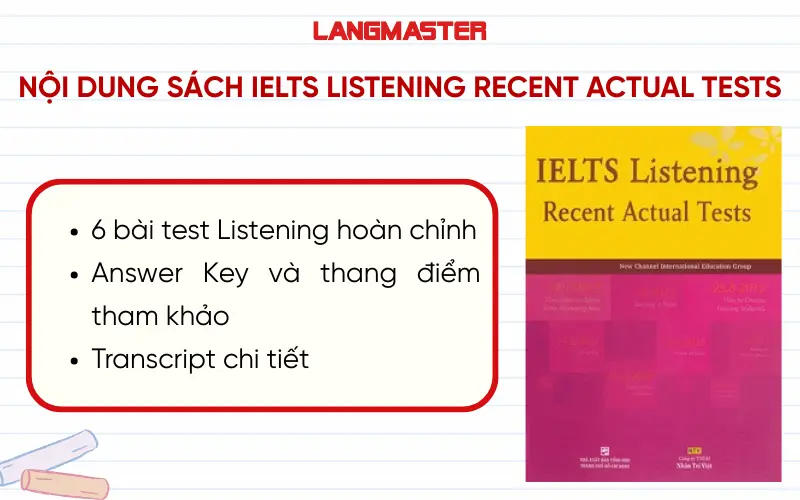 Nội dung sách IELTS Listening Recent Actual Tests