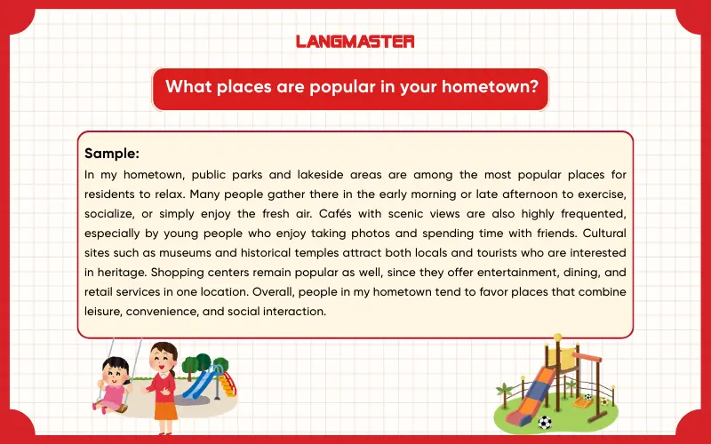 What places are popular in your hometown? IELTS Speaking Part 3