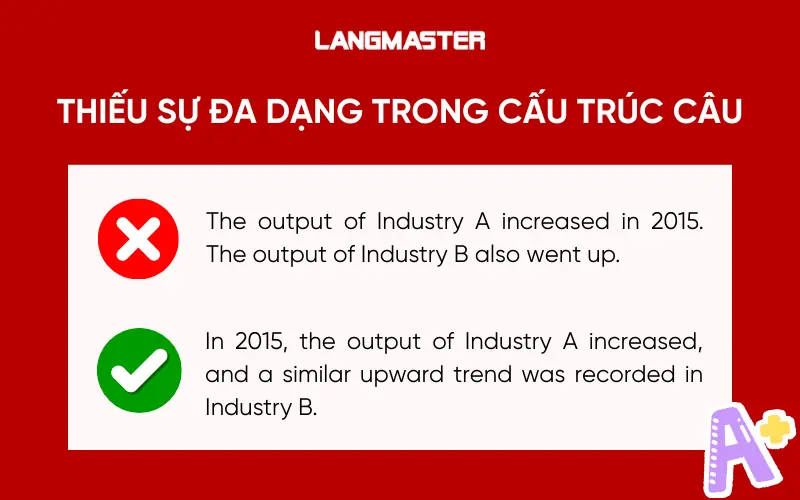 Sai lầm về từ vựng: Thiếu sự đa dạng trong cấu trúc câu