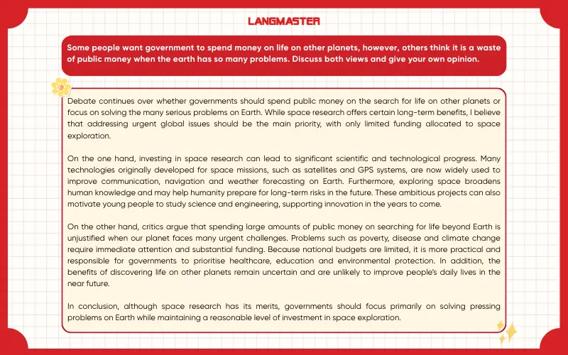 Sample answer IELTS Writing Task 2 ngày 20.01.2026