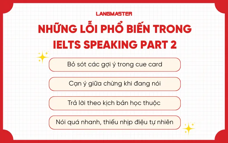 Những lỗi phổ biến trong IELTS Speaking Part 2