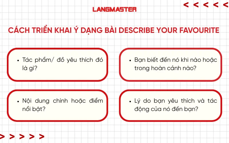 Cách triển khai ý dạng bài Describe your favourite