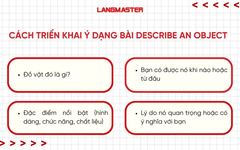 CÁCH TRIỂN KHAI Ý DẠNG bài Describe an object