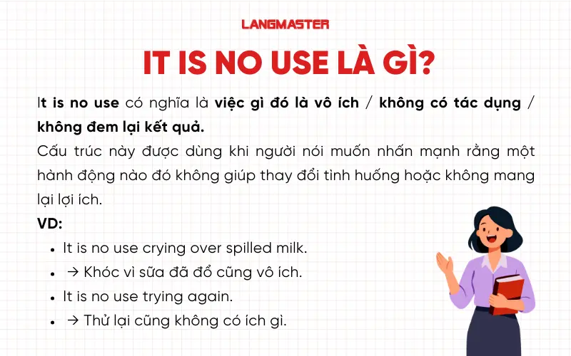 It is no use là gì?