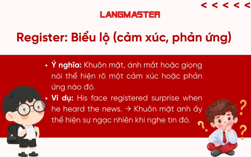 Ý nghĩa Register khi là động từ