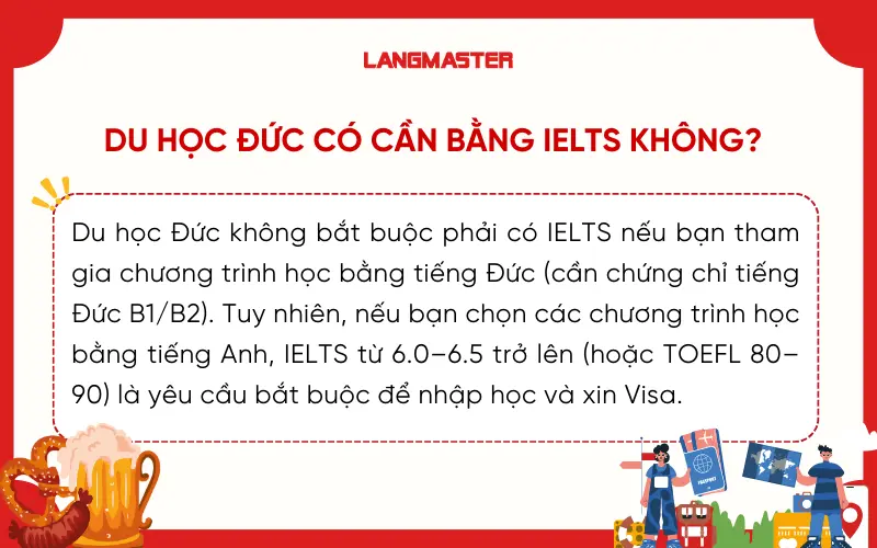 Du học Đức có cần bằng IELTS không?