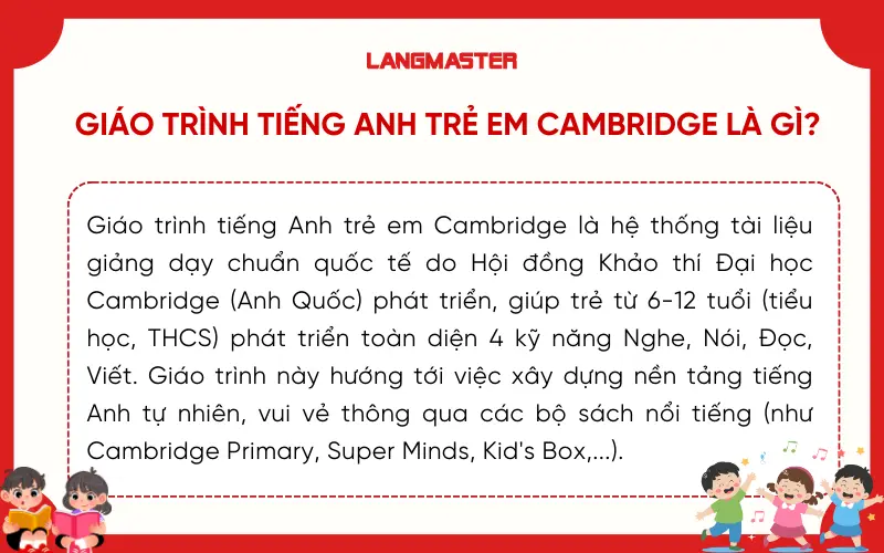 Giáo trình tiếng Anh trẻ em Cambridge là gì?