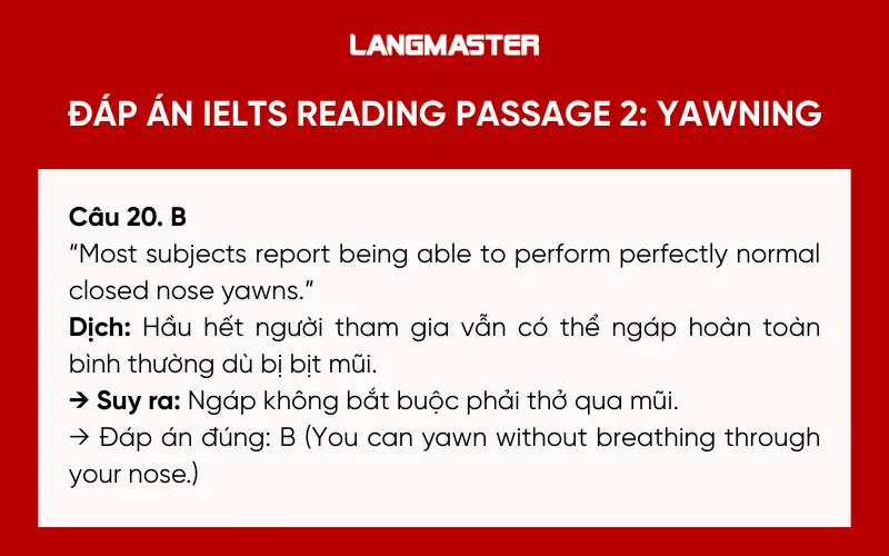 Đáp án ielts READING PASSAGE 2: Yawning