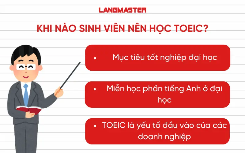 các trường hợp sinh viên nên cân nhắc học TOEIC