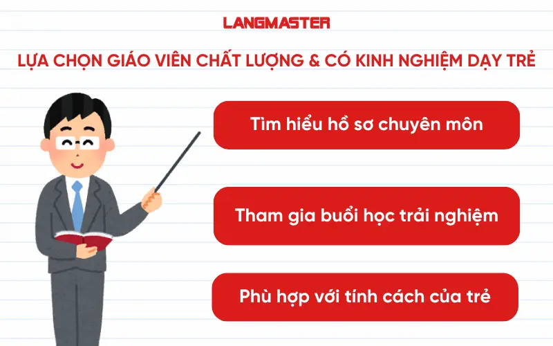Ba mẹ lưu ý lựa chọn giáo viên chất lượng & có kinh nghiệm dạy trẻ