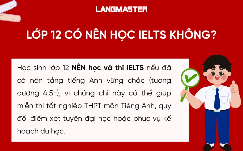 Lớp 12 có nên học IELTS không?