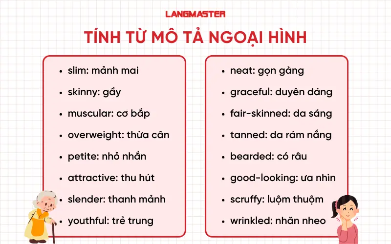 Tính từ mô tả ngoại hình