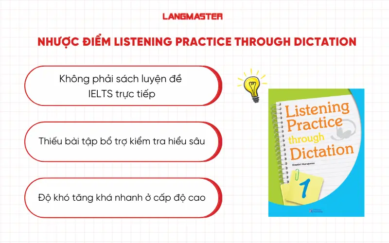 Nhược điểm Listening Practice Through Dictation