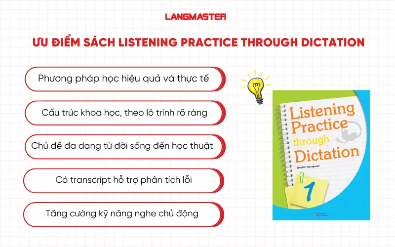 Ưu điểm sách Listening Practice Through Dictation