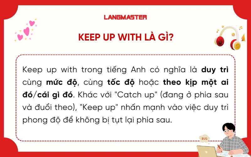 Keep up with là gì?