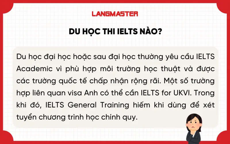 Du học thi IELTS nào?