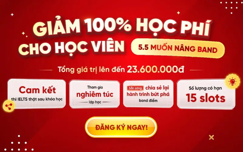 Học bổng IELTS toàn phần
