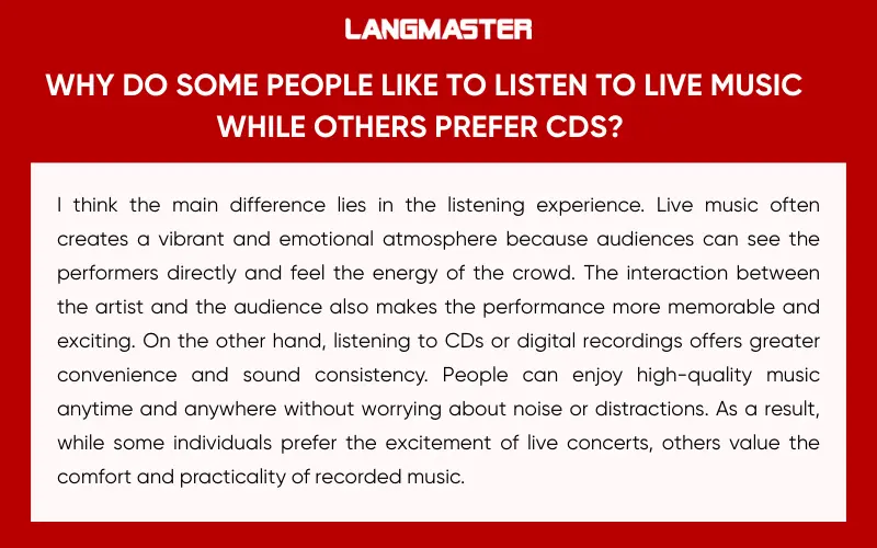 Bài mẫu IELTS Speaking ngày 06.02.2026 Part 3