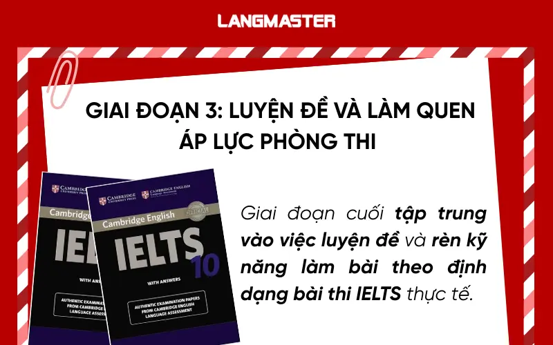 Giai đoạn 3: Luyện đề và làm quen áp lực phòng thi (Tháng 5–6)