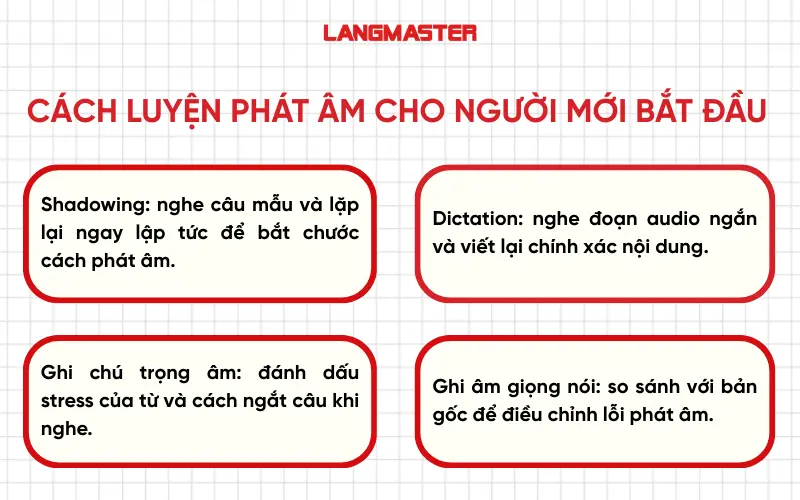 Cách luyện phát âm cho người mới bắt đầu
