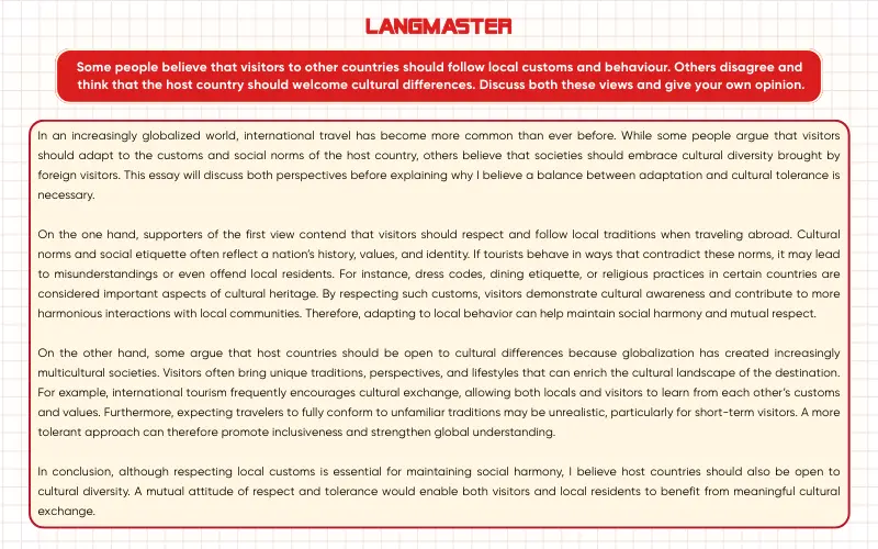 bài mẫu Discussion Esssay IELTS Writing Task 2
