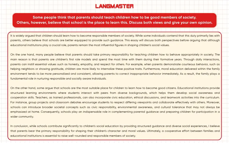 bài mẫu Discussion Esssay IELTS Writing Task 2