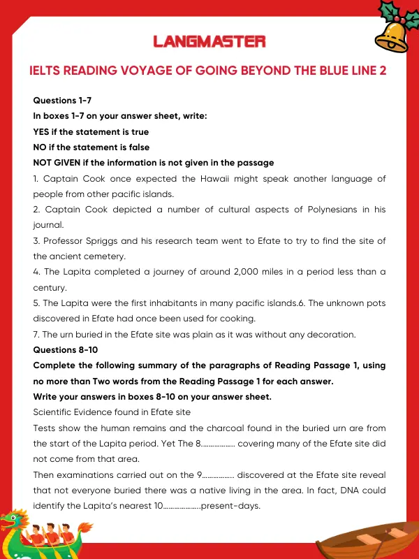 IELTS Reading Voyage of going beyond The blue line 2