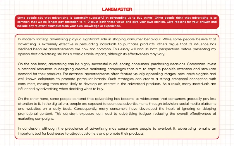 Bài mẫu tham khảo IELTS Writing Task 2 Cambridge 15 Test 3