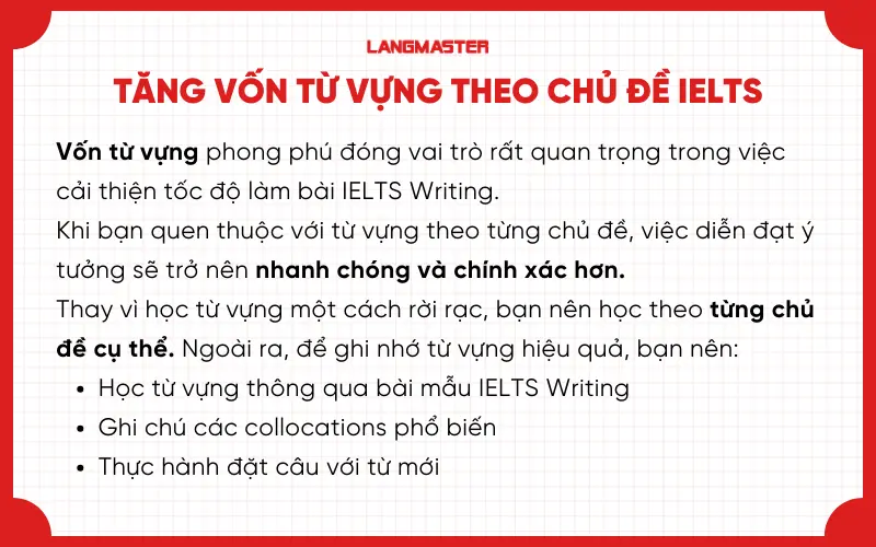Tăng vốn từ vựng theo chủ đề IELTS