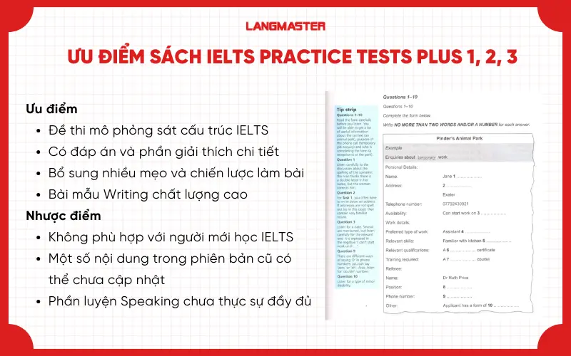 Ưu nhược điểm của bộ sách IELTS Practice Tests Plus 1, 2, 3