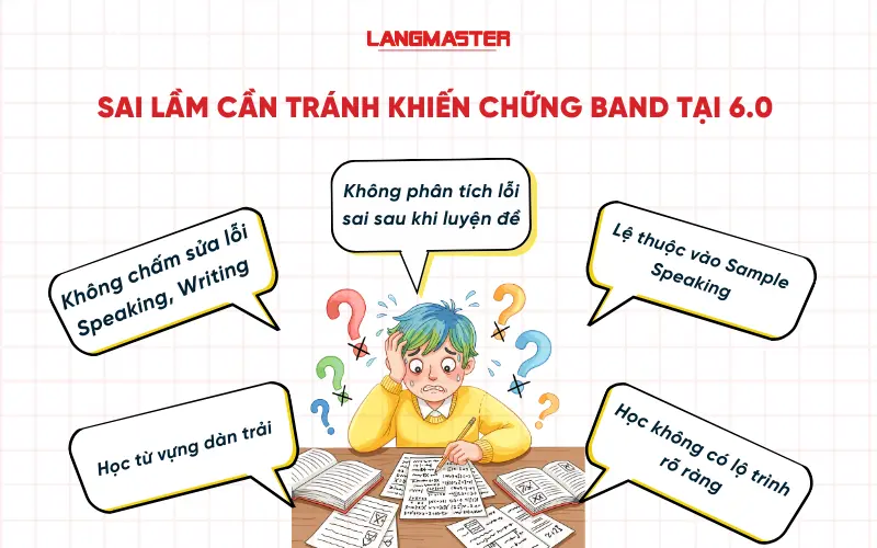 Sai lầm cần tránh khiến chững band tại 6.0