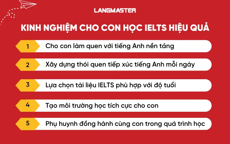 Kinh nghiệm cho con học IELTS hiệu quả