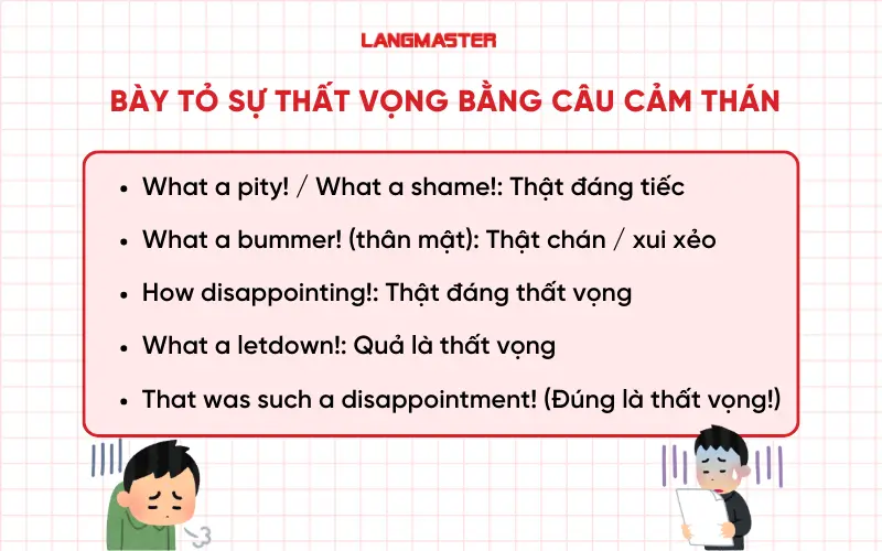 Bày tỏ sự thất vọng bằng câu cảm thán