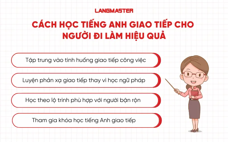 Cách học tiếng Anh giao tiếp cho người đi làm hiệu quả