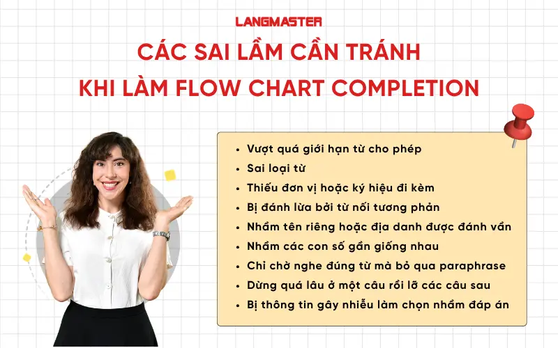 Các sai lầm cần tránh khi làm flow chart completion