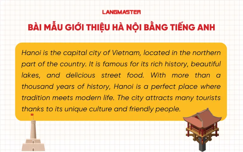 bài mẫu giới thiệu Hà Nội bằng tiếng Anh